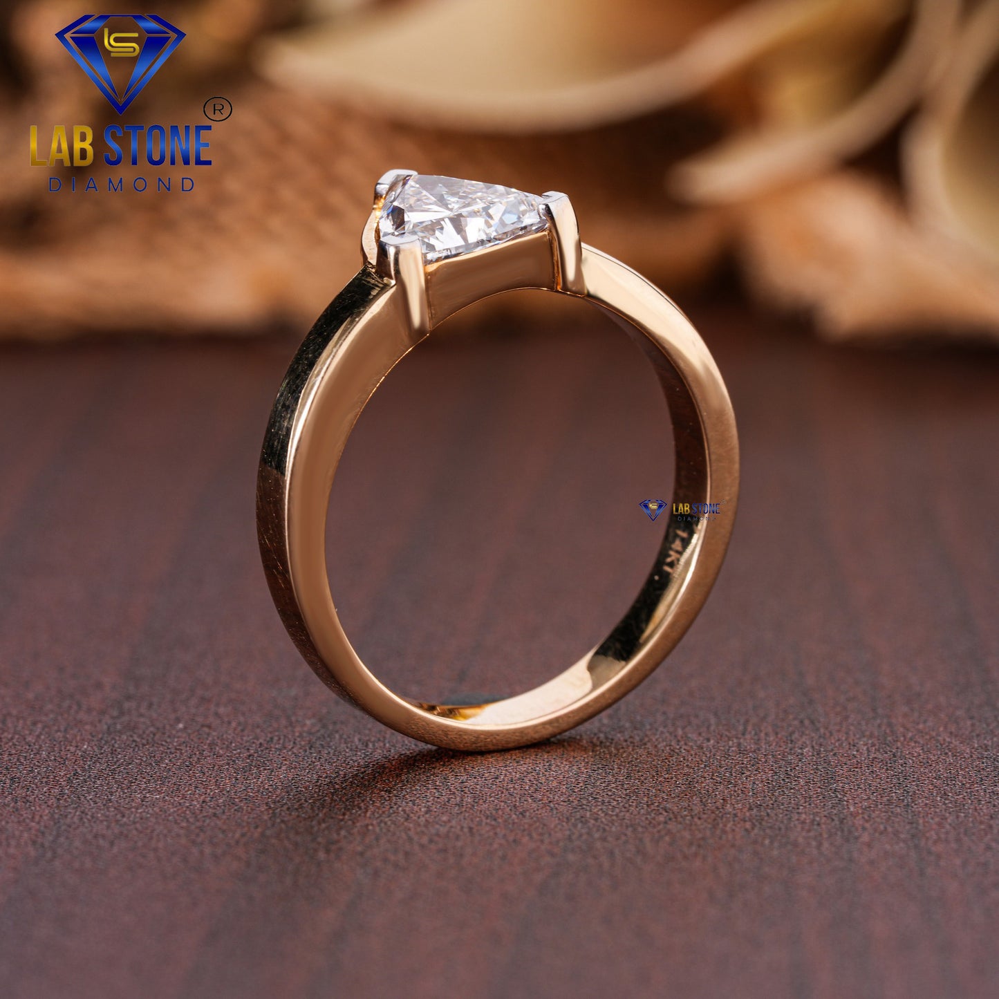 0.98 TDW Trillion Cut Women’s Solitaire Diamond Ring