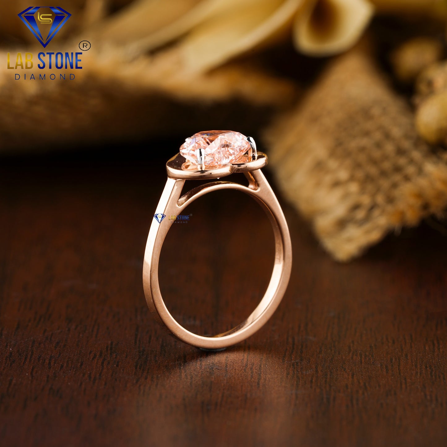 1.52 TDW Fancy Pink Heart Cut Women’s Solitaire Diamond Ring
