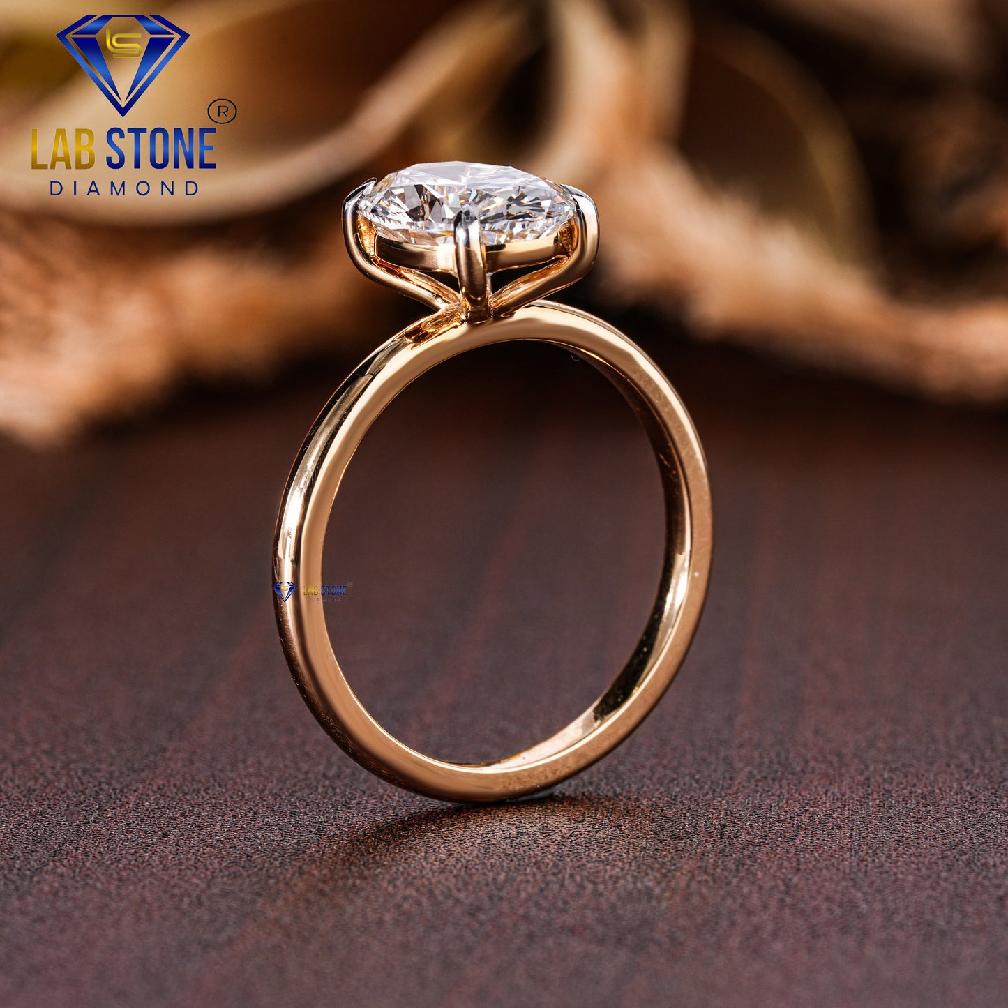 1.90 TDW Oval Cut Women’s Solitaire Diamond Ring