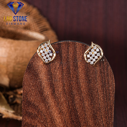 0.37 TDW Round Cut Diamond Stud Earring