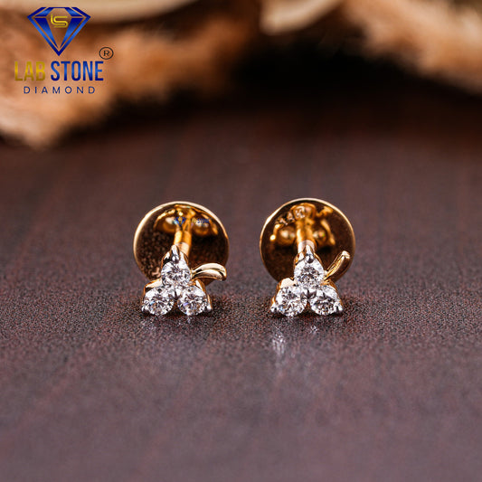 0.21 TDW Round Cut Diamond Stud Earring