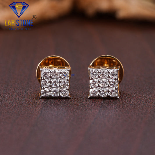 0.36 TDW Round Cut Diamond Stud Earring