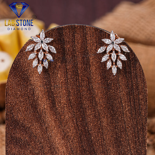 1.04 TDW Marquise Cut Diamond Stud Earring