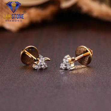 0.21 TDW Round Cut Diamond Stud Earring