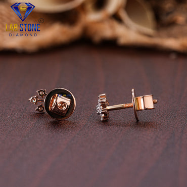 0.27 TDW Round Cut Diamond Stud Earring