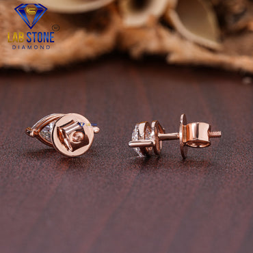 2.13 TDW Marquise Cut Diamond Solitaire Stud Earring