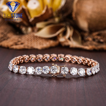 12.00 TDW Round Cut Diamond Tennis Bracelet