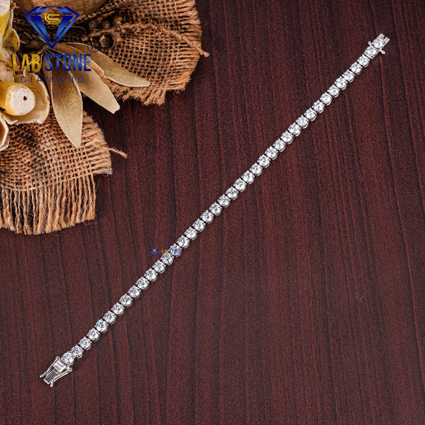 3.56 TDW Round Cut Diamond Tennis Bracelet