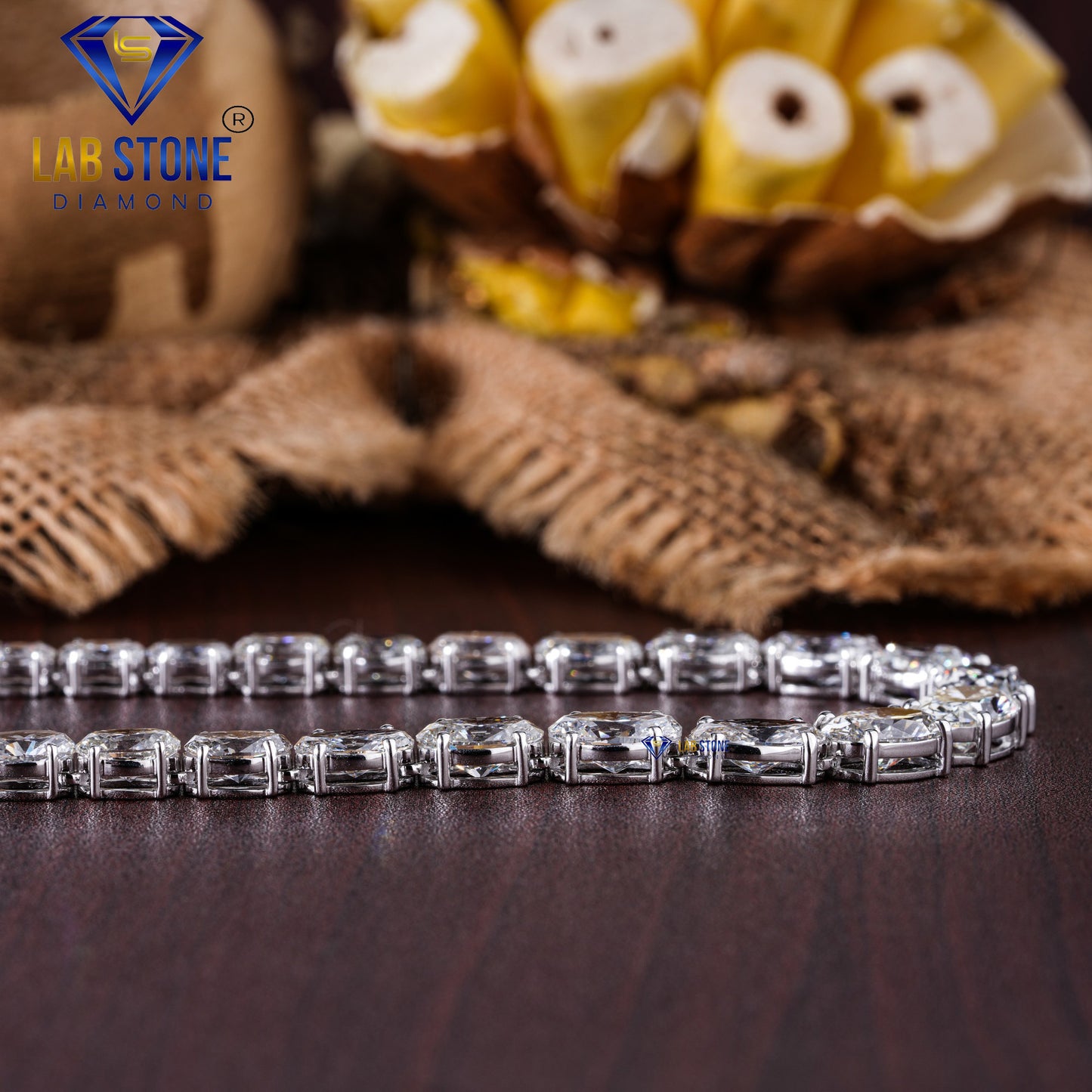 24.30 TDW Oval Cut Diamond Women’s Tennis Necklace