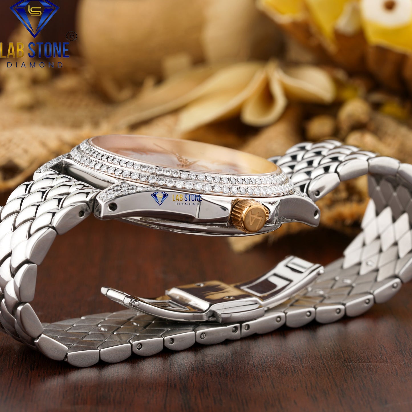 2.11 CT TDW Round Cut Diamond women's Watch