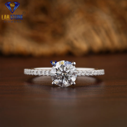 1.43 TDW Round Cut Daimond Women’s Engagement Ring