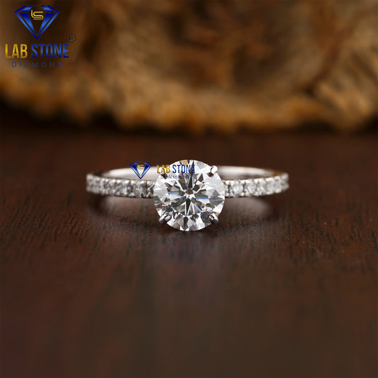1.33 TDW Round Cut Diamond Women’s Engagement Ring
