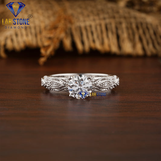 1.05 TDW Round Cut Women’s Engagement Diamond Ring