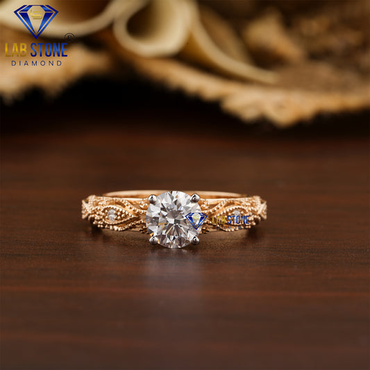 1.05 TDW Round Cut Women’s Engagement Diamond Ring