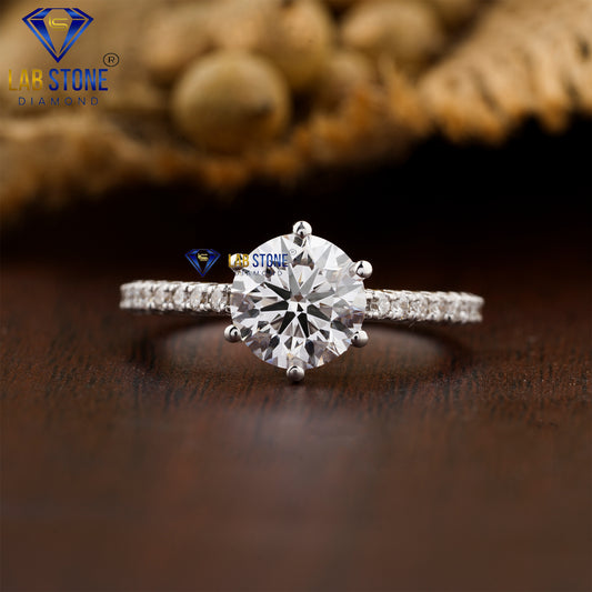 1.19 TDW Round Diamond women's Engagement Ring