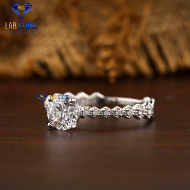 1.08 TDW Round Cut Women’s Engagement Diamond Ring