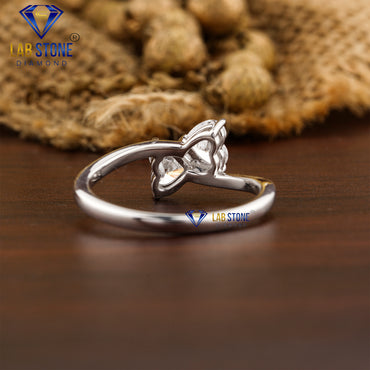 1.10 TDW Heart Cut Women’s Diamond Engagement Ring