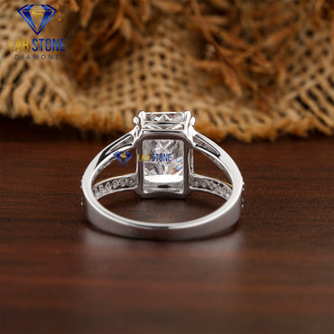 3.25 TDW Radiant & Round Cut Diamond Women's Engagement Ring