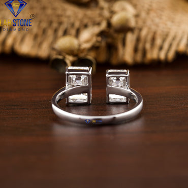 2.57 TDW Emerald Cut Diamond women's Engagement Ring