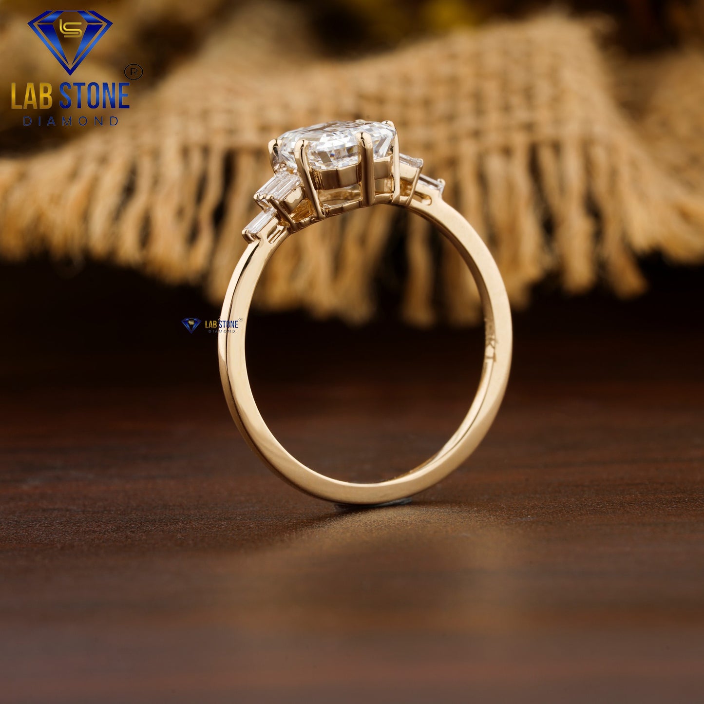 1.33 TDW Emerald & Baguette Cut Women’s Engagement Diamond Ring