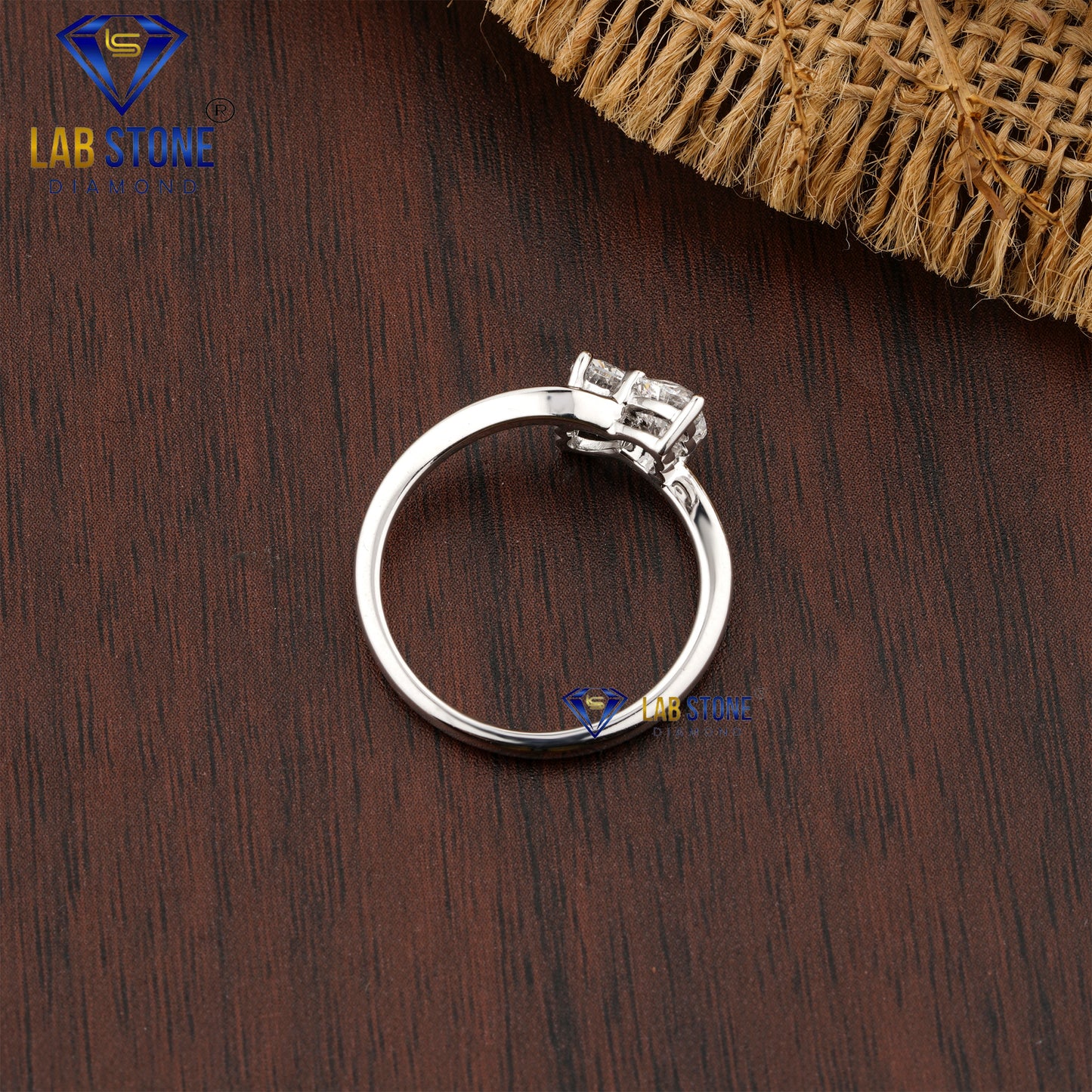 1.10 TDW Heart Cut Women’s Diamond Engagement Ring