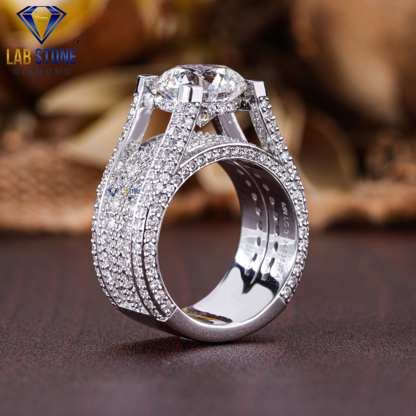 5.83 TDW Round Cut Diamond Engagement Ring for Women