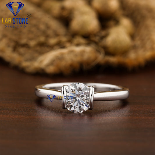 0.92 TDW Round Cut Women’s Solitaire Diamond Ring