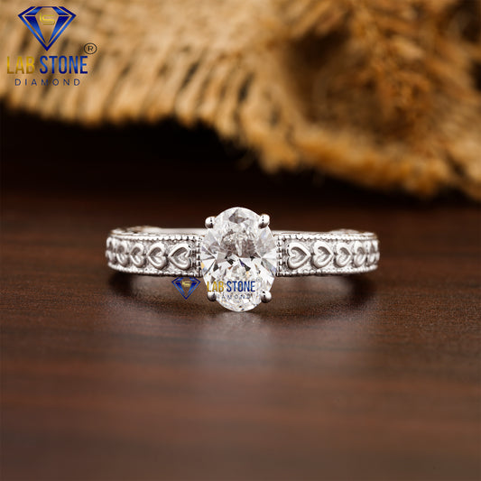 1.06 Oval Cut Women's Solitaire Diamond Ring