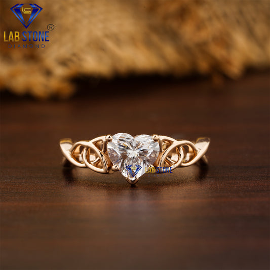 1.25 TDW Heart Cut Women’s Solitaire Diamond Ring