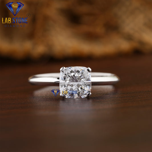 1.25 TDW Cushion Cut Daimond Women’s Solitaire Ring