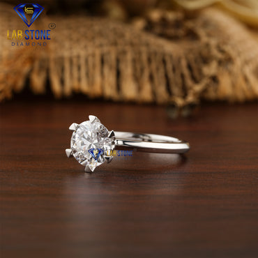 2.00 TDW Round Cut Women’s Solitaire Diamond Ring