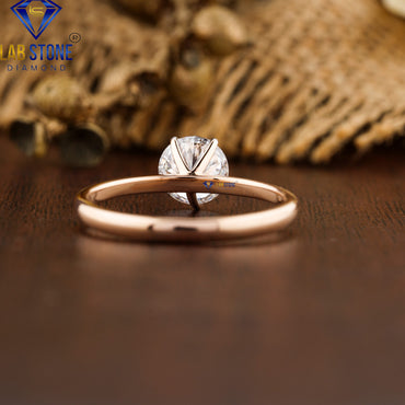 1.00 TDW Round Cut Women's Diamond Solitaire Ring
