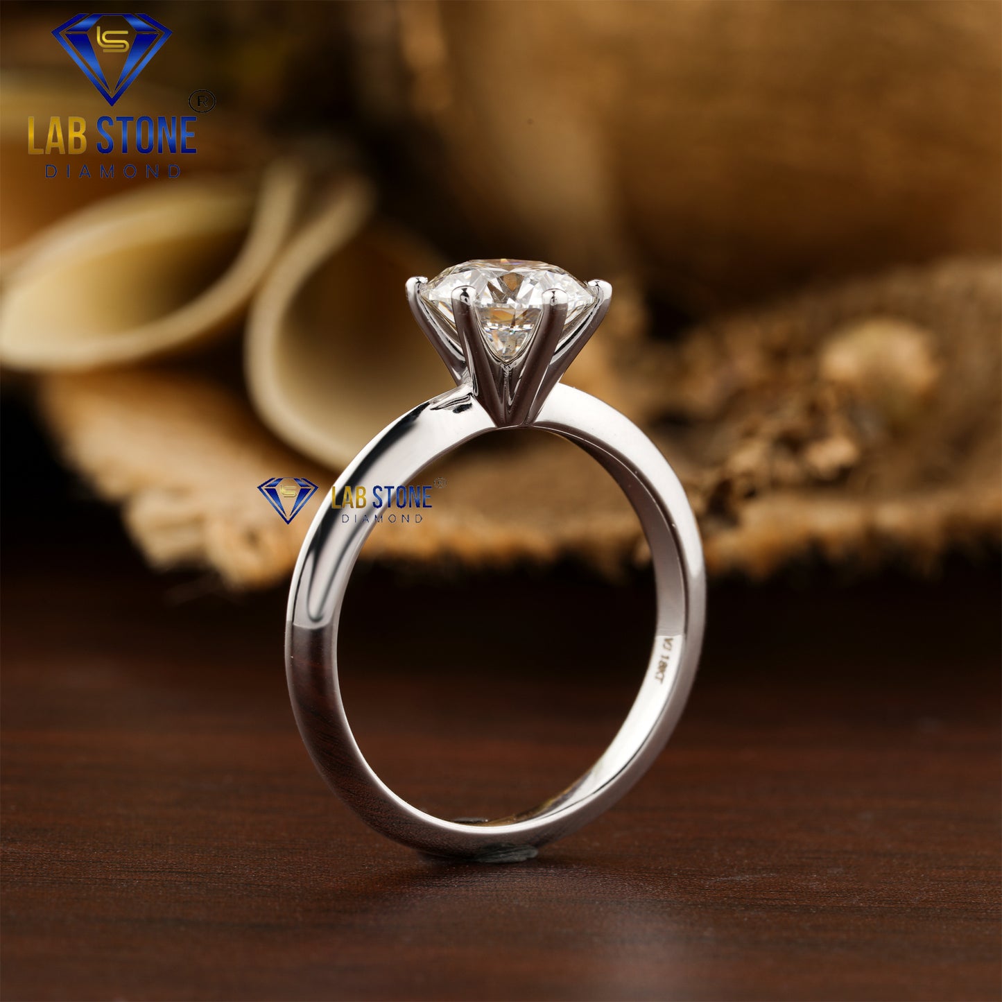 2.01 TDW Round Cut Women’s Solitaire Diamond Ring