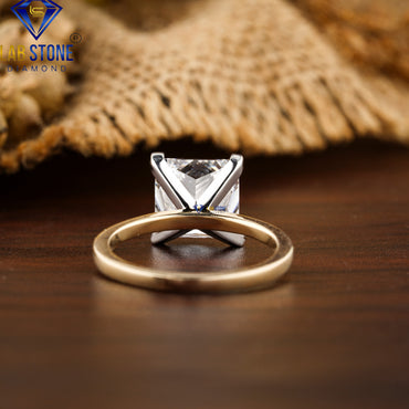 3.62 TDW Princess Cut Diamond Solitaire Ring
