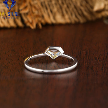 0.32 TDW Rose Cut Women's Diamond Solitaire Ring