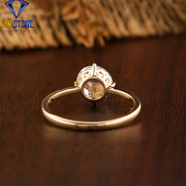 0.78 TDW Rose Cut Women's Diamond Solitaire Ring