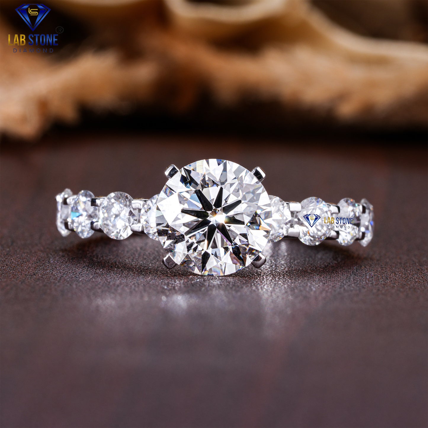 2.70 TDW Round Cut Diamond Women’s Engagement Ring