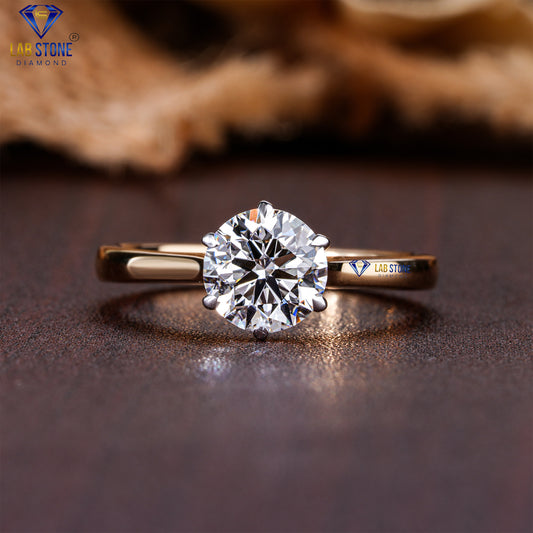1.04 TDW Round Cut Diamond Women’s Solitaire Ring