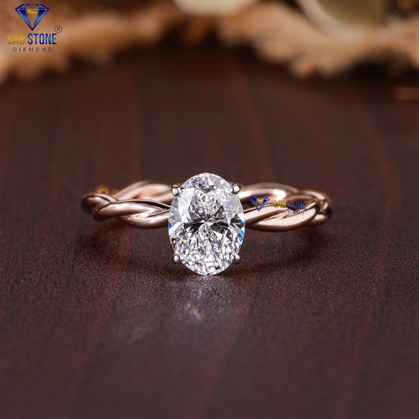 2.81 TDW Oval & Round Cut Diamond Women's Hidden-Halo Ring