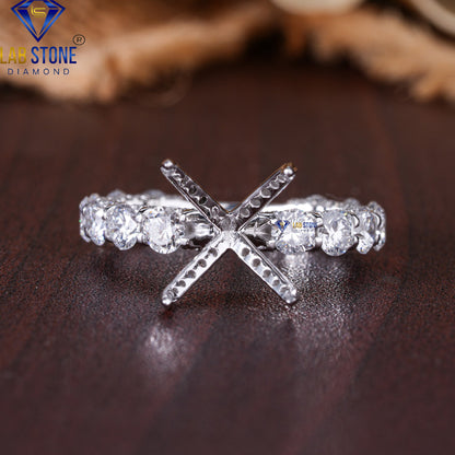 2.85 TDW Round Cut Diamond Women's Engagement Ring