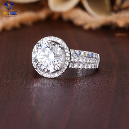 1.807 TDW Round Cut Diamond Women's Halo Ring