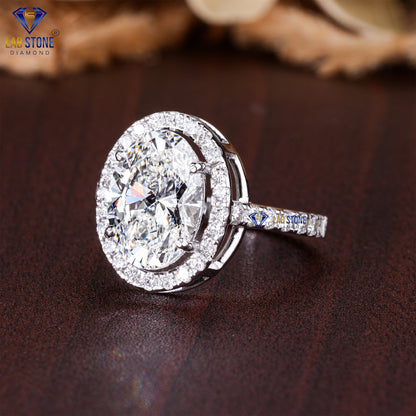 2.19 TDW Oval & Round Cut Diamond Women’s Halo Ring