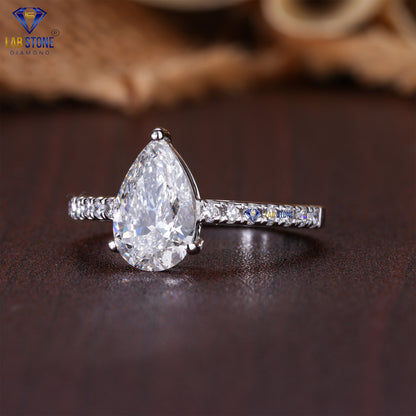 2.30 TDW Pear & Round Cut Diamond Women’s Engagement Ring