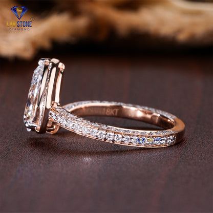 2.46 TDW Pear & Round Cut Diamond Women’s Engagement Ring