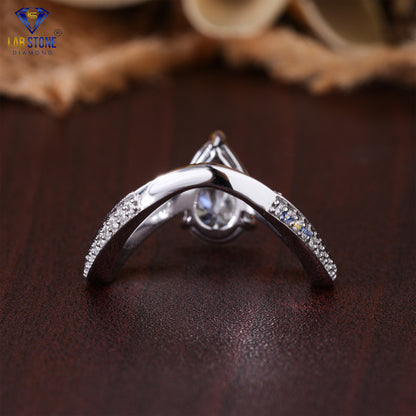 2.50 TDW Pear & Round Cut Diamond Women’s Engagement Ring