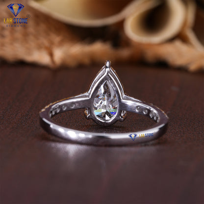 2.30 TDW Pear & Round Cut Diamond Women’s Engagement Ring