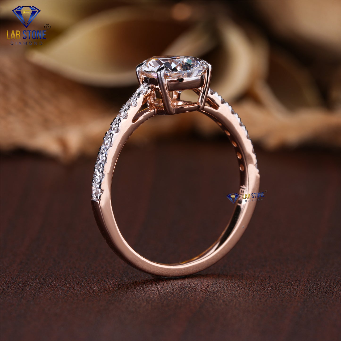 2.30 TDW Pear & Round Cut Diamond Women’s Engagement Ring