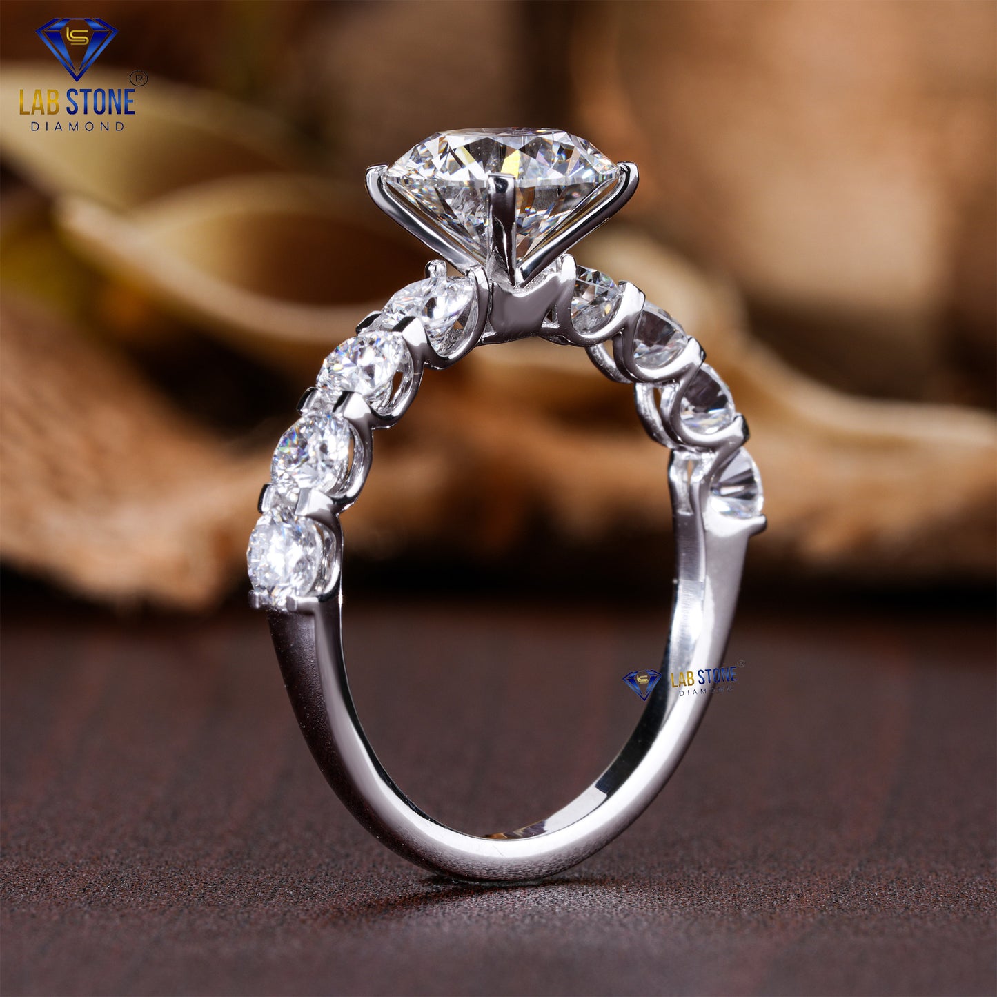 2.70 TDW Round Cut Diamond Women’s Engagement Ring