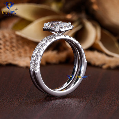 2.44 TDW Radiant & Round Cut Diamond Women’s Ring with Band