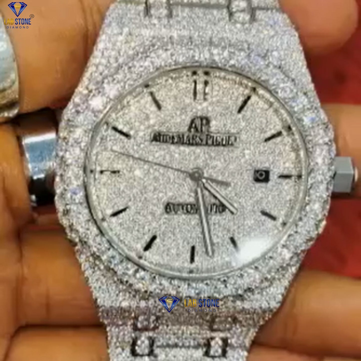 23.00 CT TDW Round Cut Men's Diamond men's Watch